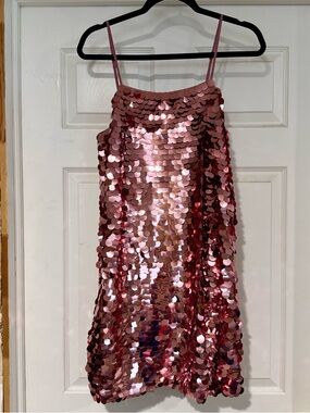 a new day Rose Pink Sequin Slip Dress